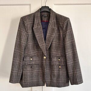 J. Crew Vivienne blazer in plaid Italian wool blend